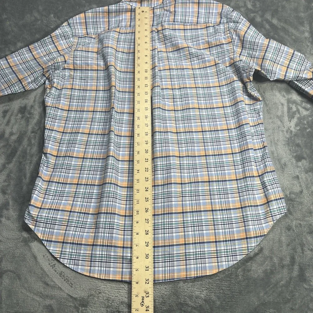 Polo Ralph Lauren Shirt XL Classic Fit Plaid Flesh Pony Oxford Long Sleeve Woven